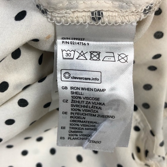 H&M Divided Black and White Polka Dot Top - Picture 4 of 5